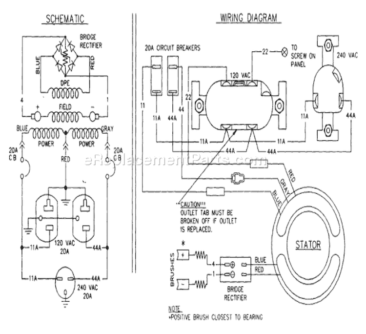 Page F Diagram and Parts List for 9321-1  Briggs and Stratton Generator